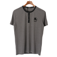 【新品】 半袖ヘンリーネック 2 バーバリーブラックレーベル 49693 BURBERRY BLACK LABEL グレー系 メンズ