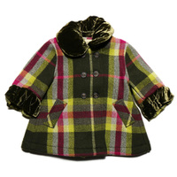 【新品】バーバリー　チェックブルゾン　33122　グリーン×イエロー　可愛いコーデを目指そう♪