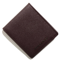 【新品】バーバリー　二つ折り札入れ　37125　あずき　使いやすい札入れです