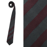 【新品】ラインネクタイ バーバリー ロンドン 全長144×剣先7cm 緑×赤系 y-000478 メンズ
