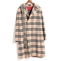 ウエストベルトチェックウールコート  バーバリーロンドン 01000092 BURBERRY LONDON ベージュ メンズ