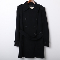カシミヤ混ウールロングコート EU38 バーバリーロンドン br01000766 BURBERRY LONDON ブラック レディース