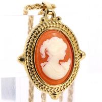 カメオペンダントネックレス 21292 バーバリーズ ゴールド