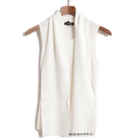 ストール付サイドリブ切替ノースリーブカットソー 1 バーバリーロンドン 71050 BURBERRY LONDON ホワイト レディース