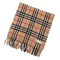 チェックマフラー 124×31cm バーバリーズ 43516 Burberrys ベージュ系 メンズ