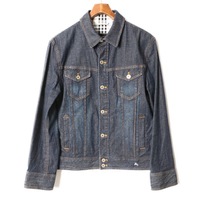 チェック切替デニムジャケット M バーバリーブラックレーベル br01001310 BURBERRY BLACK LABEL ブルー メンズ