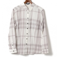 チェック長袖Yシャツ 46 バーバリーロンドン 01000523 BURBERRY LONDON グレー レディース