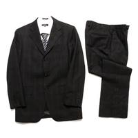 チェック柄スーツセットアップ 36R バーバリーブラックレーベル 66364 BURBERRY BLACK LABEL ブラック メンズ