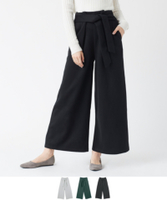 ニットソーウエスト結びワイドパンツ〔第1弾！予約販売〕