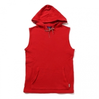 ノースリーブパーカー M バーバリーブルーレーベル 54174 BURBERRY BLUE LABEL レッド系 レディース