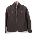 ハイネックロゴワッペン付ミリタリージャケット 140A バーバリーロンドン 75456 BURBERRY LONDON ブラック ボーイズ