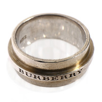 バーバリー ロゴ刻印入りリング 27840 シルバー系 ロゴがお洒落