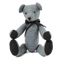 バーバリーズ Burberrys チェックのテディベア 39918 ブルー系 レディース