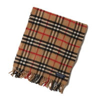 バーバリーズ チェックマフラー 42625 ベージュ系 カシミア100％ 定番バーバリーチェック柄