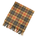 バーバリーズ チェックマフラー 茶系 バーバリー伝統のカラー、定番の英国チェック柄のマフラー
