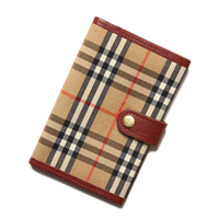 バーバリーズ 英国チェック 手帳（小）カバー 35518 ベージュ系 手帳もお洒落にブリティッシュスタイル