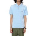 バーバリーブラックレーベル ロゴ入りポロシャツ ブルー系 39295 メンズ