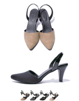 バックストラップポインテッドトゥパンプス