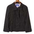ベルト付ジップアップジャケット 38 バーバリーブルーレーベル br01001513 BURBERRY BLUE LABEL ブラック レディース