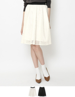 ラッセルレースフレアスカート【メール便可／95】