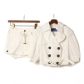 リブ切替シャドーチェックセットアップ 36 バーバリーブルーレーベル 76667 BURBERRY BLUE LABEL ホワイト レディース