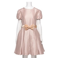 【50%OFF】リボンベルトつきパフスリーブワンピース