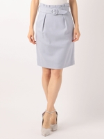 リングベルト付きタイトスカート/ライトブルー