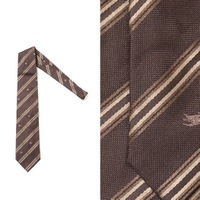 ロゴスとライプシルクネクタイ  バーバリーロンドン 65945 BURBERRY LONDON ブラウン メンズ