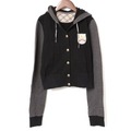 ロゴワッペンボタンアップパーカー 38 バーバリーブルーレーベル 72582 BURBERRY BLUE LABEL ブラック レディース