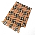 英国チェックマフラー 17868 バーバリーズ キャメル系 メンズ 14ws
