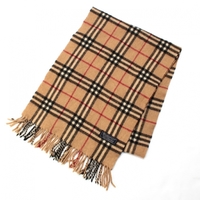 英国チェックマフラー 17868 バーバリーズ キャメル系 メンズ 14ws