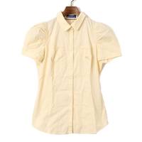 胸ポケット刺繍半袖シャツ 36 バーバリーブルーレーベル 58083 BURBERRY BLUE LABEL イエロー系 レディース