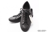 新品★履き心地◎スポーティ レザースニーカー メンズ ブラック◆バーバリーブラックレーベル