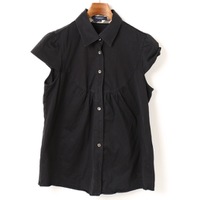 半袖コットンブラウス 2 バーバリーロンドン 75334 BURBERRY LONDON ブラック レディース