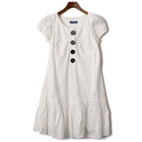 半袖ワンピース 36 バーバリーブルーレーベル 62467 BURBERRY BLUE LABEL ホワイト系 レディース