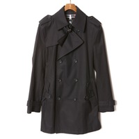 裏地チェックウエストベルトトレンチコート M バーバリーブラックレーベル br01001591 BURBERRY BLACK LABEL ブラック メンズ