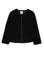 ・ボアブルゾン/ブラック