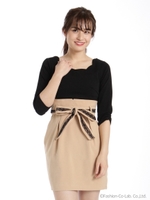 スカラップＸコクーンドッキングワンピース/ブルー