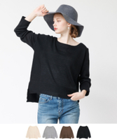 ボートネックボックスニットプルオーバー【メール便可／100】