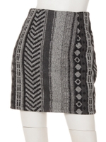 エスニック柄タイトスカート/ブラック