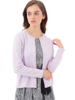 クルーネックニットカーディガン/ラベンダー(080)