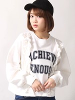 WEGO/フリルカレッジスウェット