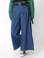 WEGO/ベルト付きデニムワイドパンツ