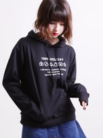 WEGO/タグプリントパーカー