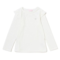 【30%OFF】袖フリルクルーネックTシャツ