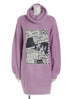 SPADE GANGタートルニットワンピ/ラベンダー