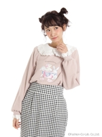 VintageToyプリント裏毛TOPS/ピンク