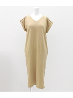 【Sandie anap】Vネックマキシワンピース/ベージュ(005)