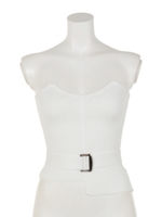 WIDE RIB ニットビスチェ/WHITE