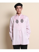 【Atelier line】フラミンゴプリントシャツ/ピンク(172)